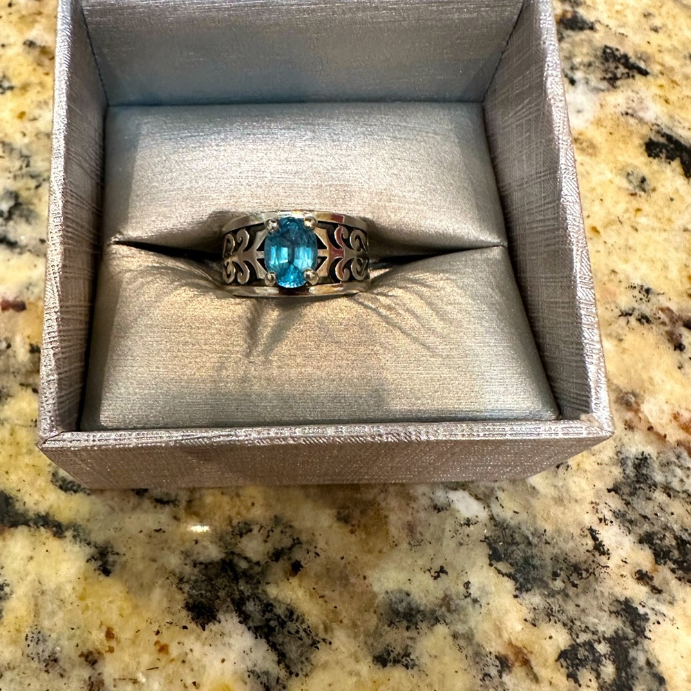 Adoree Topaz James Avery Ring